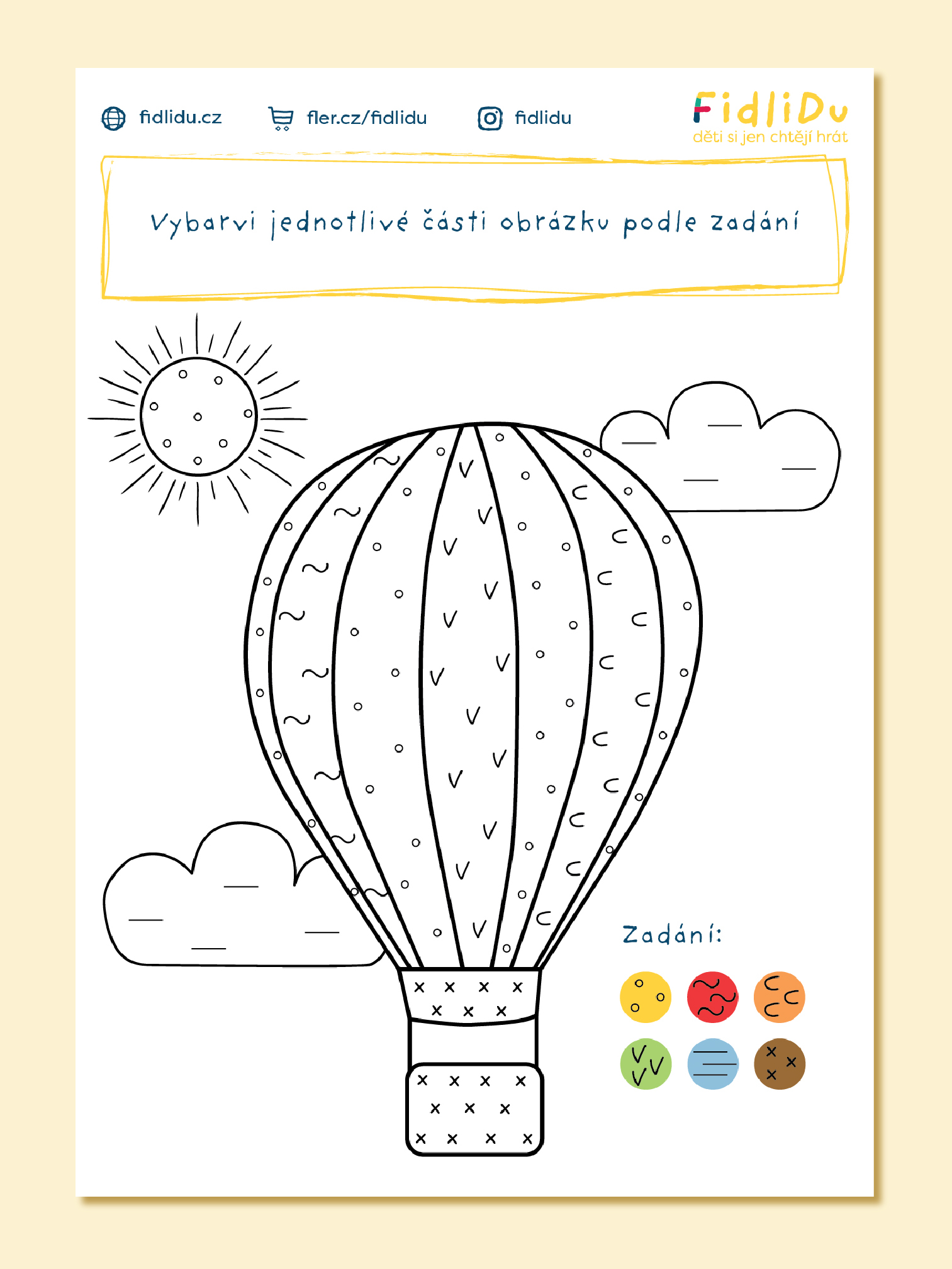 Vybarvi obrázek podle zadání